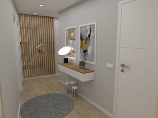 Ginkgo Design Studio Pasillos, vestíbulos y escaleras modernos