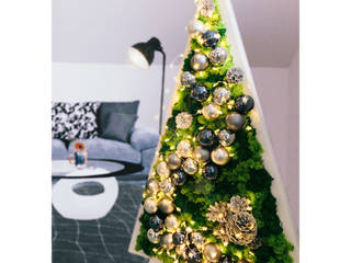 Exklusiver Weihnachtsbaum mit Islandmoos, Deko Brosch Deko Brosch Soggiorno moderno Legno Effetto legno
