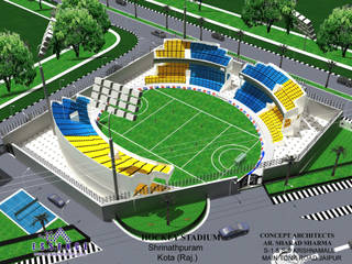 HOCKEY STADIUM, CONCEPT ARCHITECTS CONCEPT ARCHITECTS Commercial spaces