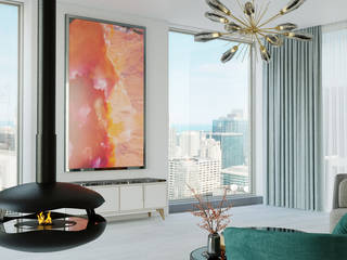 Private residence, New York, GlammFire GlammFire Modern living room