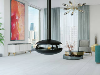 Private residence, New York, GlammFire GlammFire Modern living room
