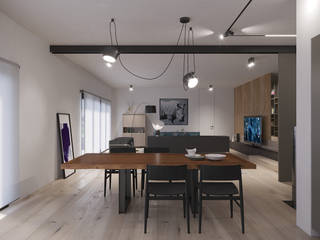 Living area and kitchen, LucaBonazza3DVisualization LucaBonazza3DVisualization