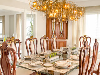 Apartamento 350m², Paula Gabriel Interiores Paula Gabriel Interiores Classic style dining room