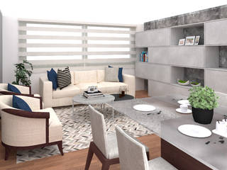 Sala y comedor, Shirley Palomino Shirley Palomino Modern houses Wood Wood effect