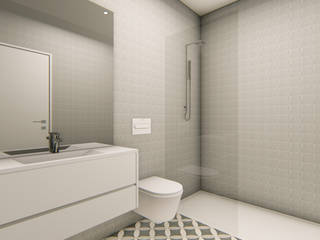 Casa de banho - maquete 3D homify