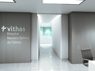 Hospital Vithas nuestra señora de Fátima, E5D Arquitectos E5D Arquitectos Espaços de trabalho minimalistas