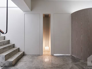 魚之樂 The Joy of Fish, 福研設計happystudio 福研設計happystudio Eclectic style corridor, hallway & stairs Concrete