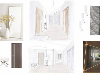 Мужской стиль с «изюминкой», Студия дизайна интерьера "Золотое сечение" Студия дизайна интерьера 'Золотое сечение' Minimalistischer Flur, Diele & Treppenhaus Braun
