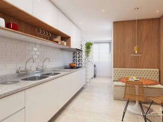Cozinha, Beatriz Diniz Interiores Beatriz Diniz Interiores Built-in kitchens MDF