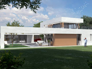 Vivienda unifamiliar Ciudalcampo, ARQZONE 3D+Design Studio ARQZONE 3D+Design Studio منزل عائلي صغير