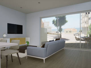 Figueira da Foz, Foz Village | Habitação Unifamiliar, Escala Absoluta Escala Absoluta Modern living room