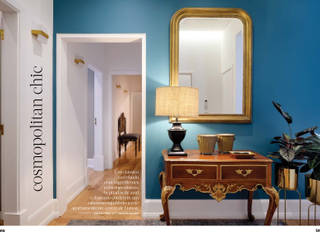 Cosmopolitan Chic, Paula Matos Santos Interiores Paula Matos Santos Interiores Classic style corridor, hallway and stairs