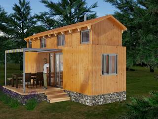 Minik Ev / Tiny House, PRATIKIZ MIMARLIK/ ARCHITECTURE PRATIKIZ MIMARLIK/ ARCHITECTURE Дерев'яні будинки Дерево Дерев'яні