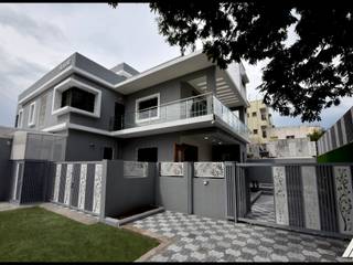 Manjare Bungalow,Baramati, A A Studio Architects A A Studio Architects Modern houses گلاس