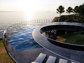 Round Cliff House, TheeAe Architects TheeAe Architects Infinity pool