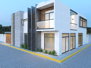 Residencial Manzano, ESTUDIO COOPER ARQUITECTOS ESTUDIO COOPER ARQUITECTOS Casas unifamiliares Concreto