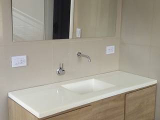 Vanitory Doble Flotante con mesada resinada, Digma Carpinteria Digma Carpinteria Modern style bathrooms