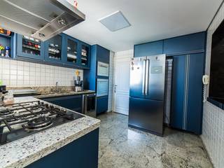 reforma de cozinha em apartamento, MARIA IGNEZ DELUNO arquitetura MARIA IGNEZ DELUNO arquitetura Aneks kuchenny