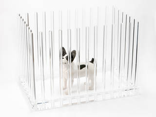 デザイン会社がつくった・犬用ケージ「Parthenon」, WORKSTUDIO WORKSTUDIO Salas de estilo minimalista Plástico