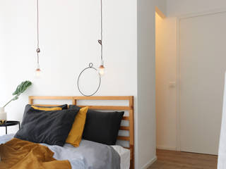 Appartamento Speziato, progetto room progetto room Minimalistyczna sypialnia