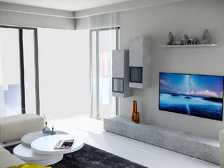 Apartamento de 2 dormitorios en Estepona - Infinity Residences, Panissie Furniture Solutions Panissie Furniture Solutions Moderne Wohnzimmer