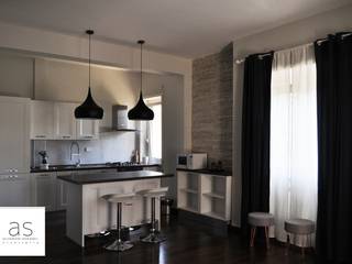 Ristrutturazione appartamento a Roma • open space • ingresso • camera • bagno , Alessandra Sacripante Alessandra Sacripante Modern kitchen
