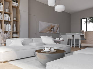 Дом в Репино, Elena Demkina Design Elena Demkina Design Minimalist living room