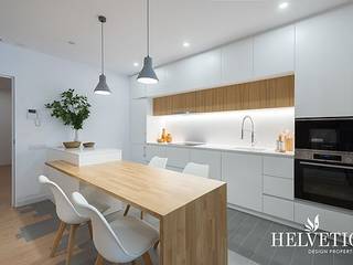 Reforma integral de una vivienda de 60m2 en el barrio de Sant Gervasi, HELVETIC DESIGN PROPERTIES HELVETIC DESIGN PROPERTIES Kitchen