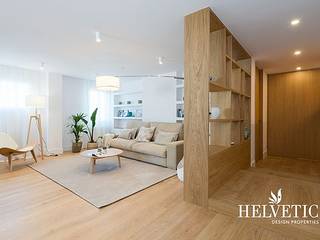 Proyecto de reforma e interiorismo para una vivienda en zona Tres Torres , HELVETIC DESIGN PROPERTIES HELVETIC DESIGN PROPERTIES Salas de estilo moderno