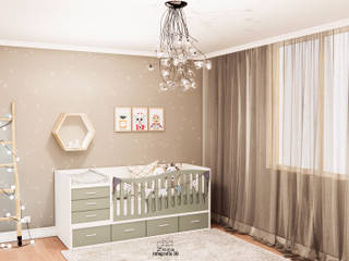 Dormitorio bebe, zezadesign3d zezadesign3d 地中海スタイルの 寝室