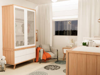 Dormitorio bebe, zezadesign3d zezadesign3d 地中海デザインの 子供部屋