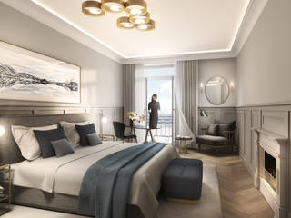 Grand Hotel Palace Luzern, Schweiz, studiobrand 3Dvisuals studiobrand 3Dvisuals Commercial spaces