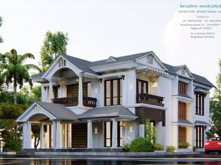 Traditional Residence In Nagercoil, Bristan Architects & Interior Designers Bristan Architects & Interior Designers Bungalows