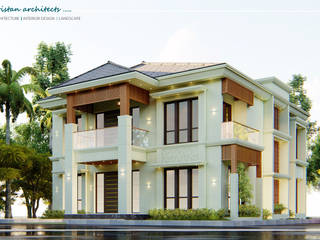 Traditional Residence In Nagercoil, Bristan Architects & Interior Designers Bristan Architects & Interior Designers Bungalows