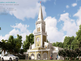 Church at Nagercoil, Bristan Architects & Interior Designers Bristan Architects & Interior Designers Kolonialer Wintergarten