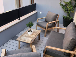 Casa ALCOA, CubicOffice CubicOffice Scandinavian style balcony, veranda & terrace