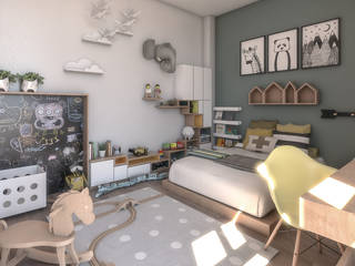 Dormitorio Infatil, rzoarquitecto rzoarquitecto Phòng ngủ nhỏ