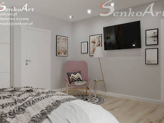 Projekt Sypialni @Senkoart Design, Senkoart Design Senkoart Design Małe sypialnie
