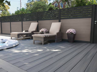 Houtcomposiet schutting, Exclusieve tuinproducten Exclusieve tuinproducten Modern garden Wood-Plastic Composite