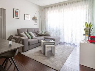 Ristrutturazione appartamento di 90mq a Roma, zona Ardeatino, Facile Ristrutturare Facile Ristrutturare Modern living room