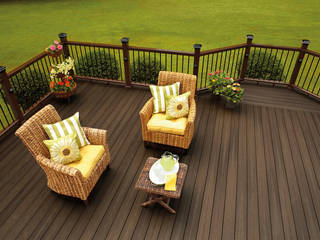 Fiberon buitenvloer, Exclusieve tuinproducten Exclusieve tuinproducten Modern Terrace Wood-Plastic Composite Brown