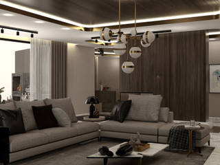 C.D. Salon Projesi, WALL INTERIOR DESIGN WALL INTERIOR DESIGN 모던스타일 거실