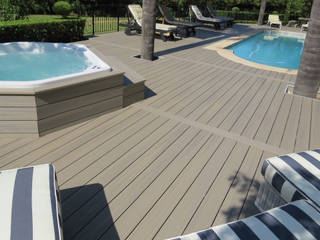 LuxDeck projecten, Exclusieve tuinproducten Exclusieve tuinproducten Balcones y terrazas de estilo moderno Derivados de madera Transparente