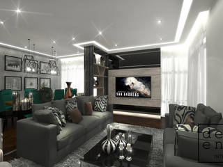 RESIDENTIAL - CONDOMINIUM BANGSAR SOUTH, KL, Dezeno Sdn Bhd Dezeno Sdn Bhd Salas de estilo moderno Gris