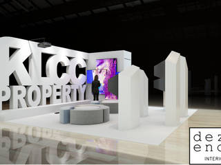 COMMERCIAL - KLCC PROPERTY EXHIBITION BOOTH, Dezeno Sdn Bhd Dezeno Sdn Bhd Modern bars & clubs White