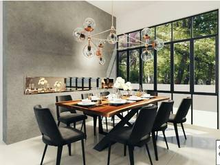 RESIDENTIAL - KINGSLEY HILL PUTRA HEIGHT, Dezeno Sdn Bhd Dezeno Sdn Bhd Modern dining room Grey