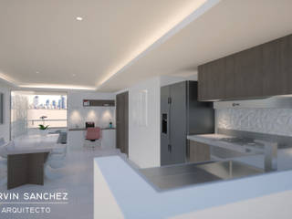 Interiorismo para apartamento, Arquitecto Harvin Sanchez Areniz Arquitecto Harvin Sanchez Areniz Cocinas modernas