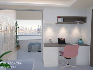 Interiorismo para apartamento, Arquitecto Harvin Sanchez Areniz Arquitecto Harvin Sanchez Areniz Estudios y despachos de estilo moderno