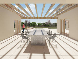 CA'N BUCO, CM ARQUITECTURA CM ARQUITECTURA 모던스타일 발코니, 베란다 & 테라스