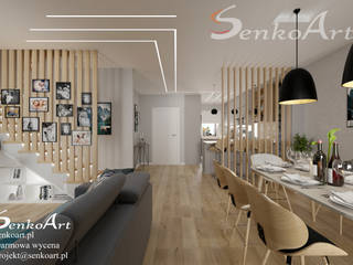 Projekt Salonu w Nowoczesnym Stylu, Senkoart Design Senkoart Design Moderne Wohnzimmer